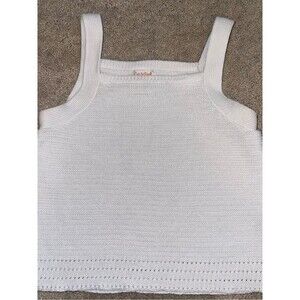 Girl’s Cat&Jack Cream Crochet Tank Top | Size Large (10/12)